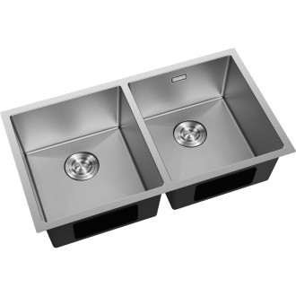 Mexen Binox oceľový drez s 2 drezami 800 x 450 mm, nerezová oceľ HC - 6421802000-01HC