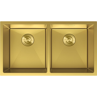 Oceľový drez Mexen Binox s 2 drezami 800 x 450 mm, zlatý - 6421802000-55