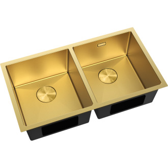Mexen Binox oceľový drez s 2 drezami 800 x 450 mm, zlatá HC - 6421802000-55HC