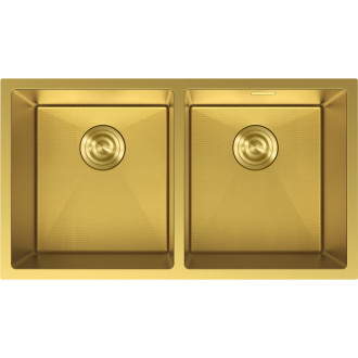 Mexen Binox oceľový drez s 2 drezami 800 x 450 mm, zlatá HC - 6421802000-55HC