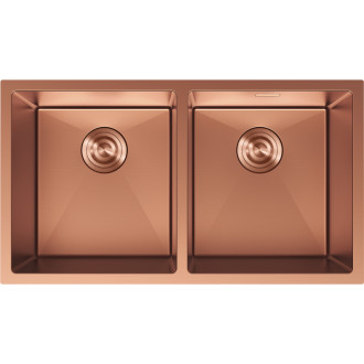 Mexen Binox oceľový drez s 2 drezy 800 x 450 mm, meď - 6421802000-65