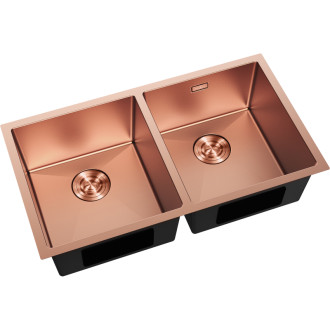 Mexen Binox oceľový drez s 2 drezy 800 x 450 mm, meď - 6421802000-65