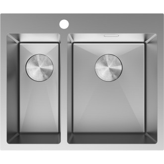 Oceľový drez Mexen Flexo, 1,5 drezu, 610 x 510 mm, nerezová oceľ - 6446611500-01