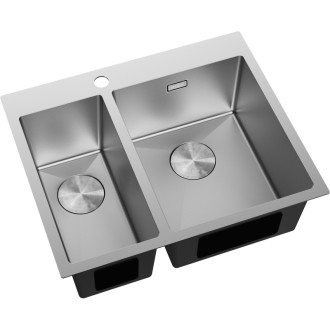 Oceľový drez Mexen Flexo, 1,5 drezu, 610 x 510 mm, nerezová oceľ - 6446611500-01