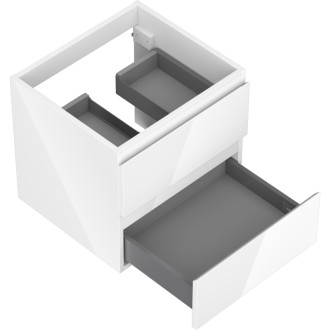 Mexen Orio kúpeľňová skrinka pod umývadlo 50 cm, 2 zásuvky, lesklá biela - 91A10-05047-2-BFF00