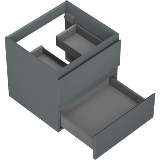 Mexen Orio kúpeľňová skrinka pod umývadlo 50 cm, 2 zásuvky, matný grafit - 91A10-05047-2-BFF66