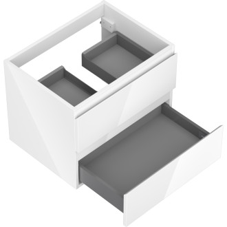 Mexen Orio kúpeľňová skrinka pod umývadlo 60 cm, 2 zásuvky, lesklá biela - 91A10-06047-2-BFF00