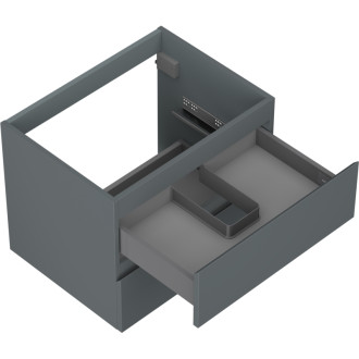 Mexen Orio kúpeľňová skrinka pod umývadlo 60 cm, 2 zásuvky, matný grafit - 91A10-06047-2-BFF66