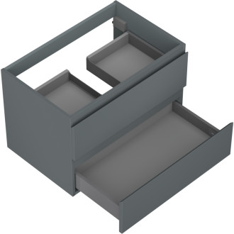 Mexen Orio kúpeľňová skrinka pod umývadlo 70 cm, 2 zásuvky, matný grafit - 91A10-07047-2-BFF66
