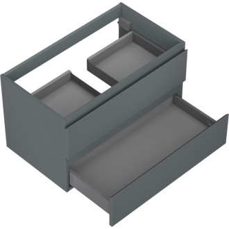 Kúpeľňová skrinka pod umývadlo Mexen Orio 80 cm, 2 zásuvky, matný grafit - 91A10-08047-2-BFF66