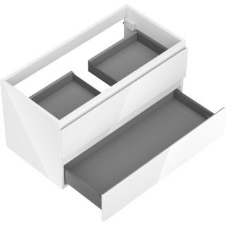 Mexen Orio kúpeľňová skrinka pod umývadlo 90 cm, 2 zásuvky, lesklá biela - 91A10-09047-2-BFF00