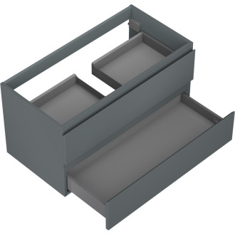 Mexen Orio kúpeľňová skrinka pod umývadlo 90 cm, 2 zásuvky, matný grafit - 91A10-09047-2-BFF66