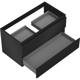 Mexen Orio kúpeľňová skrinka pod umývadlo 90 cm, 2 zásuvky, matná čierna - 91A10-09047-2-BFF71