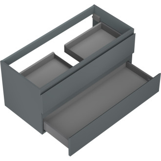 Mexen Orio kúpeľňová skrinka pod umývadlo 100 cm, 2 zásuvky, matný grafit - 91A10-10047-2-BFF66