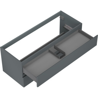 Mexen Orio kúpeľňová skrinka pod umývadlo 120 cm, 2 zásuvky, matný grafit - 91A10-12047-2-BFF66