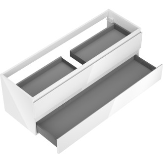 Mexen Orio kúpeľňová skrinka pod umývadlo 140 cm, 2 zásuvky, lesklá biela - 91A10-14047-2-BFF00