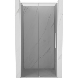Posuvné sprchové dvere Mexen Rox 105 cm, priehľadné, biele - 8C2-105-000-20-00