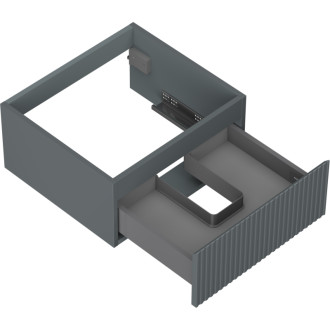 Mexen Rivel kúpeľňová skrinka pod umývadlo 50 cm, 1 zásuvka, drážkovaná, matný grafit - 91A20-05023-1-BF66