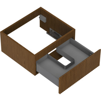 Mexen Rivel kúpeľňová skrinka pod umývadlo 50 cm, 1 zásuvka, drážkovaná, orech - 91A20-05023-1-BF86