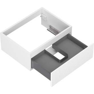 Mexen Rivel kúpeľňová skrinka pod umývadlo 60 cm, 1 zásuvka, drážkovaná, matná biela - 91A20-06023-1-BF01