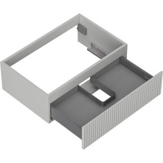 Mexen Rivel kúpeľňová skrinka pod umývadlo 70 cm, 1 zásuvka, drážkovaná, matne šedá - 91A20-07023-1-BF62