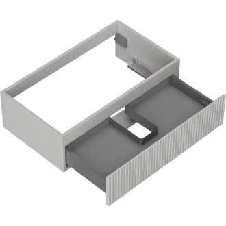 Mexen Rivel kúpeľňová skrinka pod umývadlo 80 cm, 1 zásuvka, drážkovaná, matne šedá - 91A20-08023-1-BF62