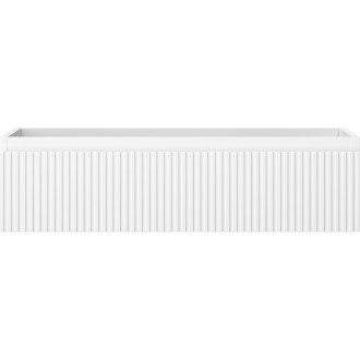 Mexen Rivel kúpeľňová skrinka pod umývadlo 90 cm, 1 zásuvka, drážkovaná, matná biela - 91A20-09023-1-BF01