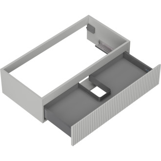 Mexen Rivel kúpeľňová skrinka pod umývadlo 90 cm, 1 zásuvka, drážkovaná, matne šedá - 91A20-09023-1-BF62