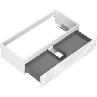 Mexen Rivel kúpeľňová skrinka pod umývadlo 100 cm, 1 zásuvka, drážkovaná, matná biela - 91A20-10023-1-BF01