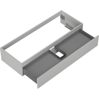 Mexen Rivel kúpeľňová skrinka pod umývadlo 120 cm, 1 zásuvka, drážkovaná, matne šedá - 91A20-12023-1-BF62