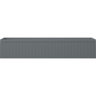 Mexen Rivel kúpeľňová skrinka pod umývadlo 120 cm, 1 zásuvka, drážkovaná, matne šedá - 91A20-12023-1-BF66