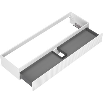 Mexen Rivel kúpeľňová skrinka pod umývadlo 160 cm, 1 zásuvka, drážkovaná, matná biela - 91A20-16023-1-BF01