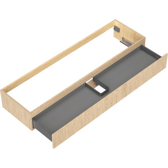 Mexen Rivel kúpeľňová skrinka pod umývadlo 160 cm, 1 zásuvka, drážkovaná, dub - 91A20-16023-1-BF81