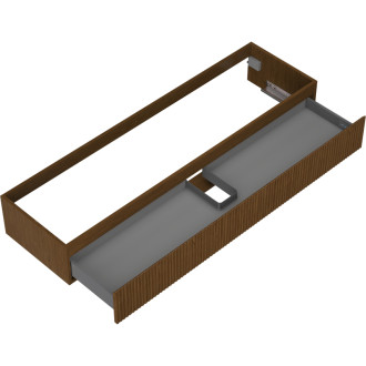 Mexen Rivel kúpeľňová skrinka pod umývadlo 160 cm, 1 zásuvka, drážkovaná, orech - 91A20-16023-1-BF86