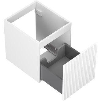 Mexen Rivel kúpeľňová skrinka pod umývadlo 40 cm, 1 zásuvka, drážkovaná, matná biela - 91A20-04047-1-BF01