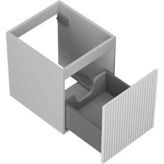 Mexen Rivel kúpeľňová skrinka pod umývadlo 40 cm, 1 zásuvka, drážkovaná, matne šedá - 91A20-04047-1-BF62