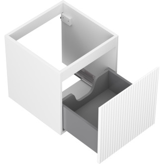 Mexen Rivel kúpeľňová skrinka pod umývadlo 45 cm, 1 zásuvka, drážkovaná, matná biela - 91A20-04547-1-BF01