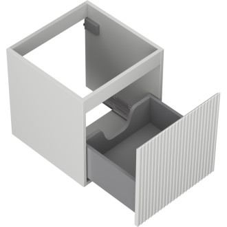 Mexen Rivel kúpeľňová skrinka pod umývadlo 45 cm, 1 zásuvka, drážkovaná, matne šedá - 91A20-04547-1-BF62