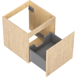 Mexen Rivel kúpeľňová skrinka pod umývadlo 45 cm, 1 zásuvka, drážkovaná, dub - 91A20-04547-1-BF81