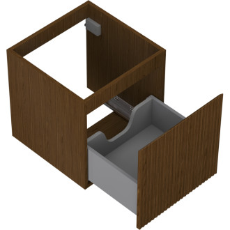 Mexen Rivel kúpeľňová skrinka pod umývadlo 45 cm, 1 zásuvka, drážkovaná, orech - 91A20-04547-1-BF86