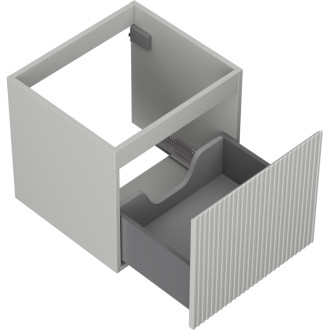 Mexen Rivel kúpeľňová skrinka pod umývadlo 50 cm, 1 zásuvka, drážkovaná, matne šedá - 91A20-05047-1-BF62