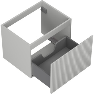 Mexen Rivel kúpeľňová skrinka pod umývadlo 60 cm, 1 zásuvka, drážkovaná, matne šedá - 91A20-06047-1-BF62