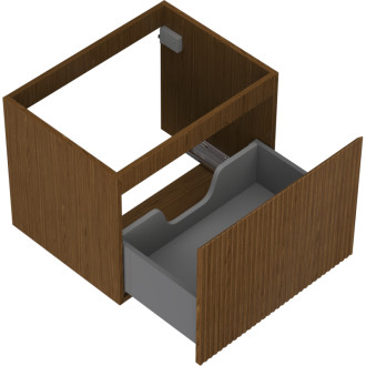 Mexen Rivel kúpeľňová skrinka pod umývadlo 60 cm, 1 zásuvka, drážkovaná, orech - 91A20-06047-1-BF86