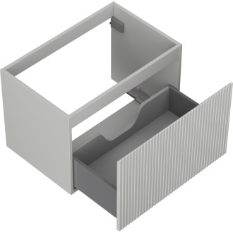 Mexen Rivel kúpeľňová skrinka pod umývadlo 70 cm, 1 zásuvka, drážkovaná, matne šedá - 91A20-07047-1-BF62