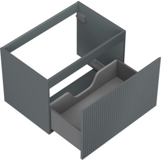 Mexen Rivel kúpeľňová skrinka pod umývadlo 70 cm, 1 zásuvka, drážkovaná, matný grafit - 91A20-07047-1-BF66