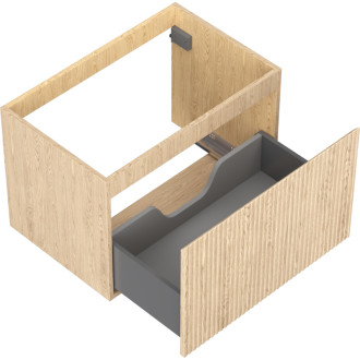 Mexen Rivel kúpeľňová skrinka pod umývadlo 70 cm, 1 zásuvka, drážkovaná, dub - 91A20-07047-1-BF81