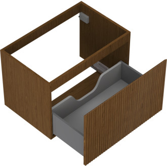 Mexen Rivel kúpeľňová skrinka pod umývadlo 70 cm, 1 zásuvka, drážkovaná, orech - 91A20-07047-1-BF86