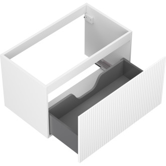 Mexen Rivel kúpeľňová skrinka pod umývadlo 80 cm, 1 zásuvka, drážkovaná, matná biela - 91A20-08047-1-BF01