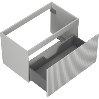 Mexen Rivel kúpeľňová skrinka pod umývadlo 80 cm, 1 zásuvka, drážkovaná, matne šedá - 91A20-08047-1-BF62