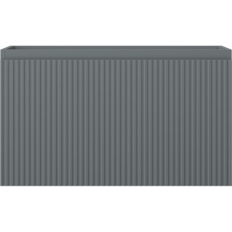 Mexen Rivel kúpeľňová skrinka pod umývadlo 80 cm, 1 zásuvka, drážkovaná, matný grafit - 91A20-08047-1-BF66